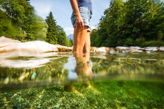 Kneippen in den Traunauen 