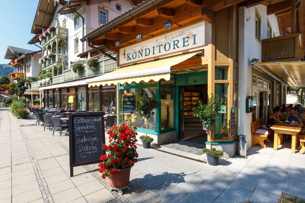 Außenansicht des Café Chiemgau