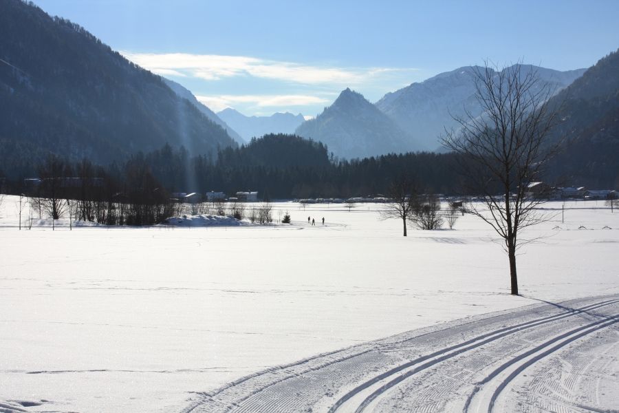 Langlaufloipe direkt vor der Haustüre