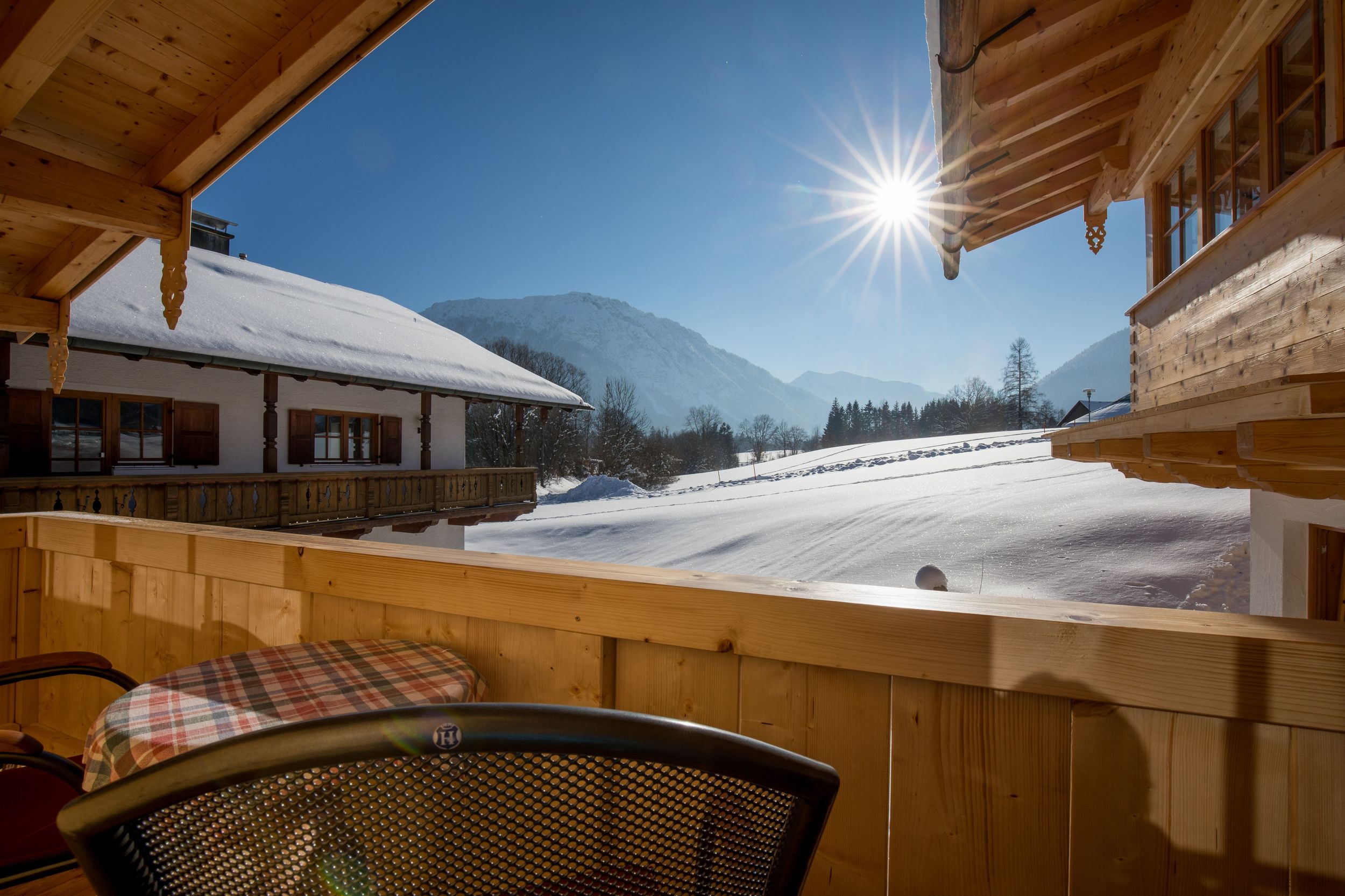 Winterblick von dem Balkon