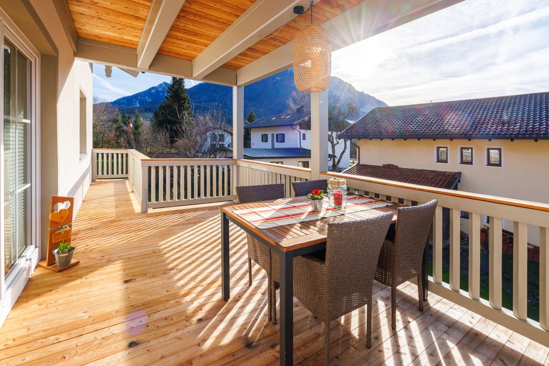 Blick vom Balkon Richtung Osten