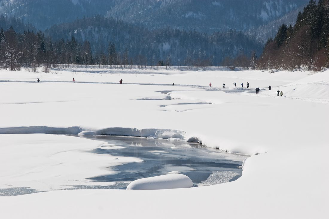 Mittersee Winter Blickrichtung Süden