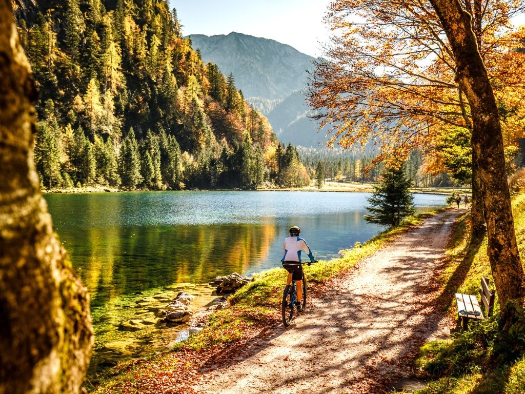 Radfahren im Herbst