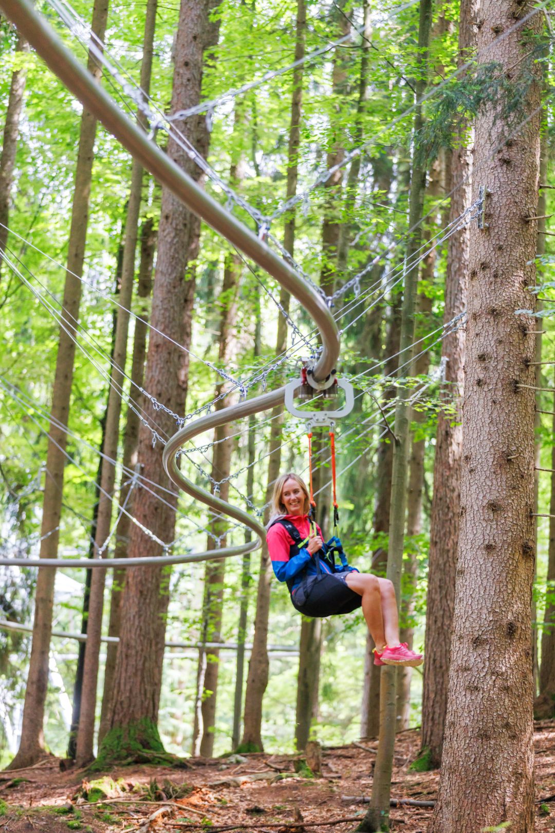 Frau auf der Fly-Line