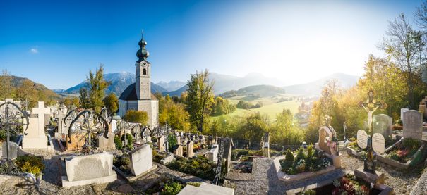 Bergfriedhof Ruhpolding Aussicht