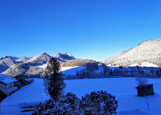 Aussicht Balkon Winter