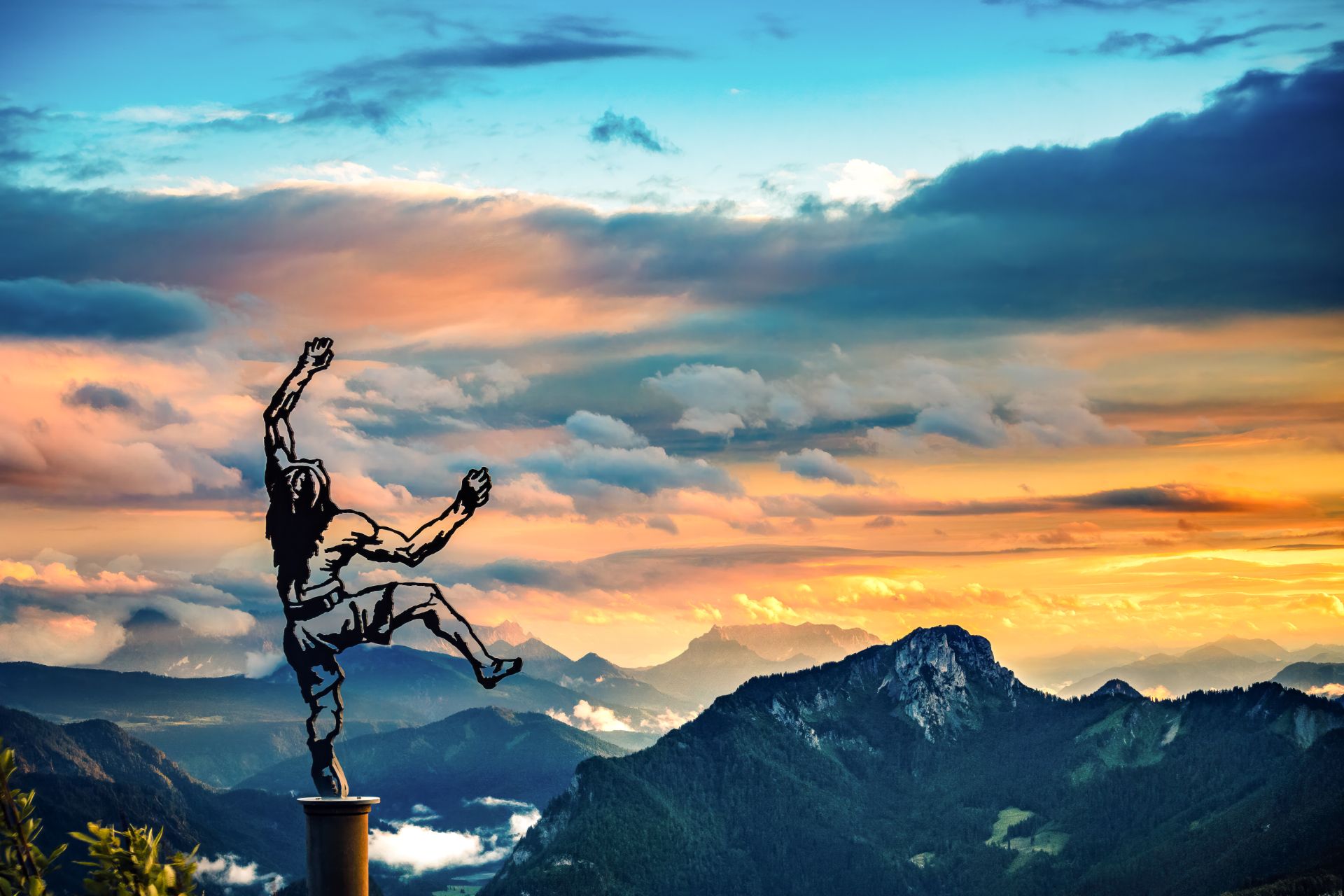 Ausblick vom Rauschberg auf die umliegenden Gipfel