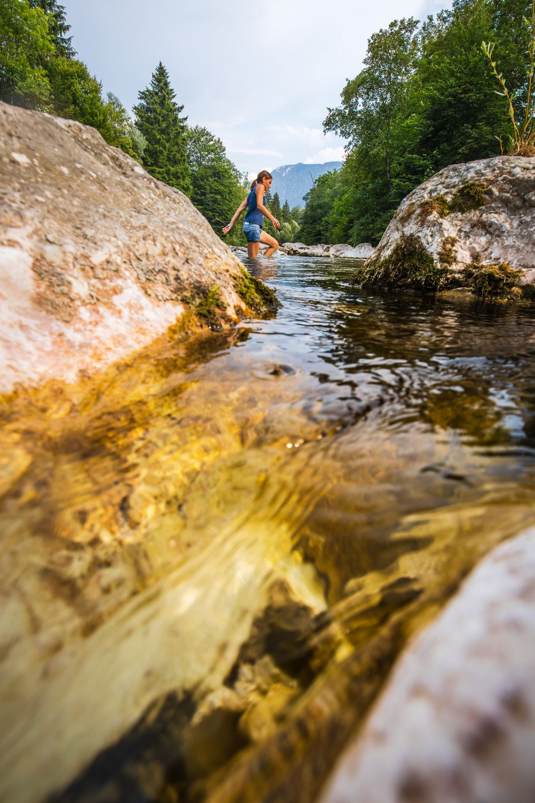 Kneippen in den Traunauen 