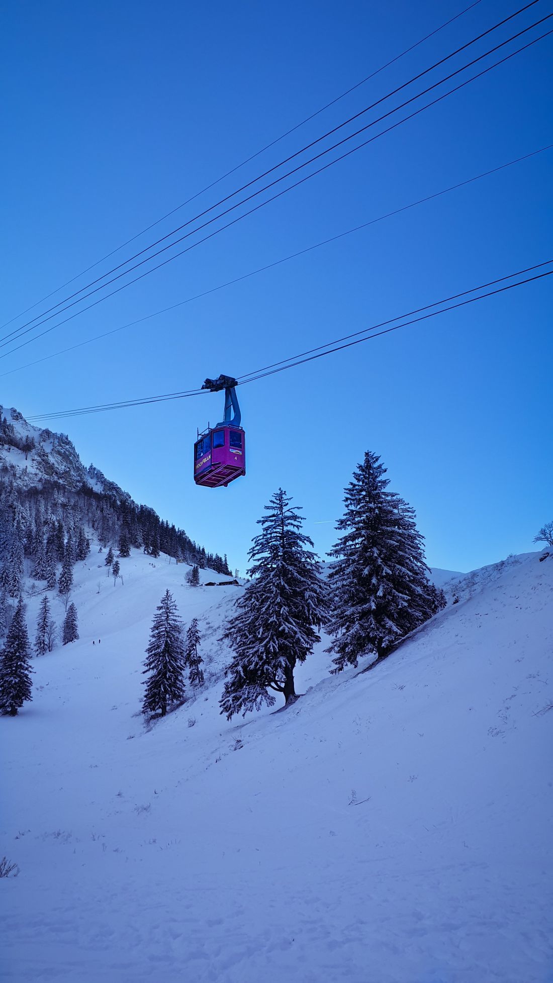 Hochfelln Seilbahn im Winter