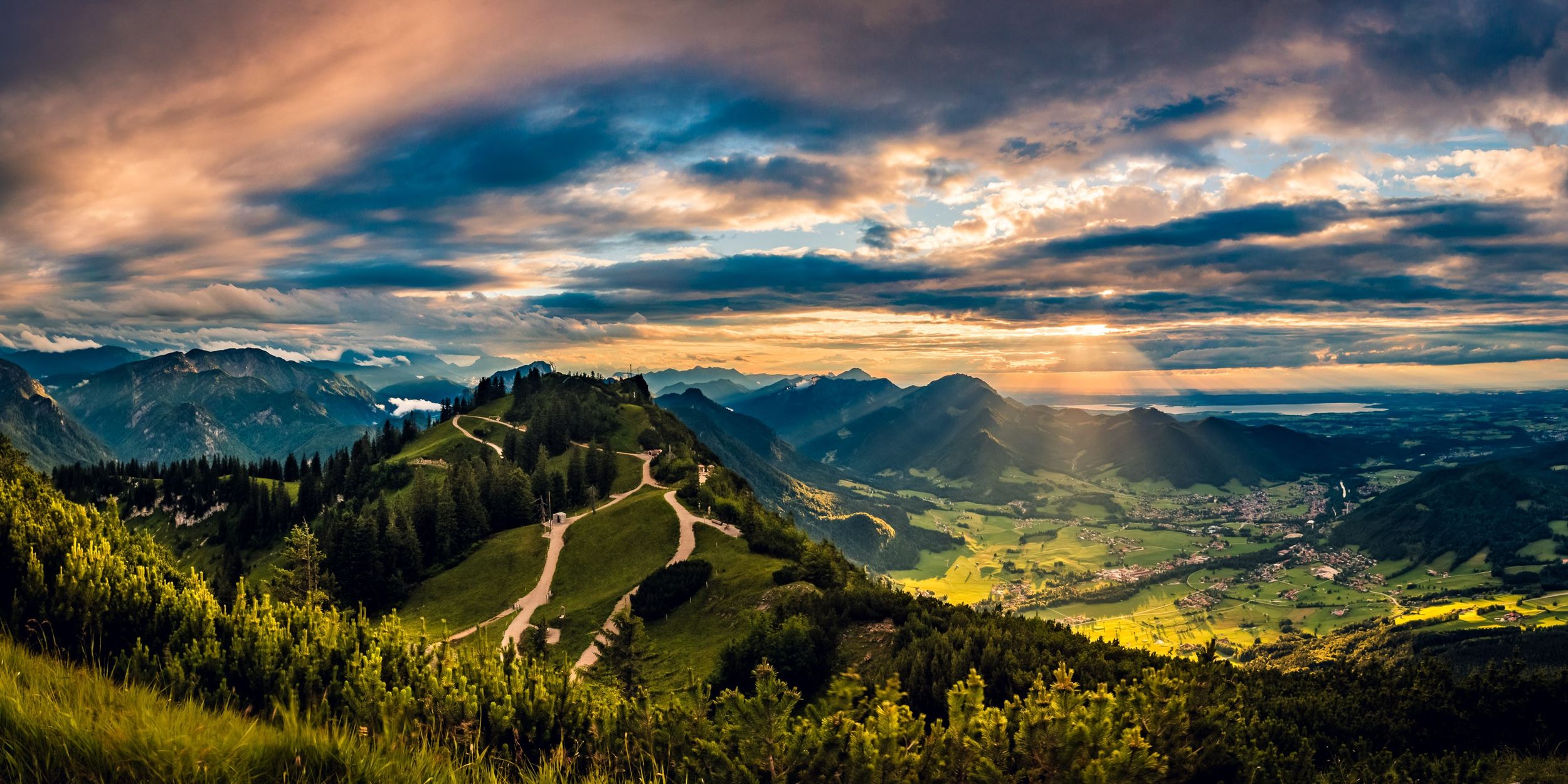 Blick auf den Rauschberg und Ruhpolding