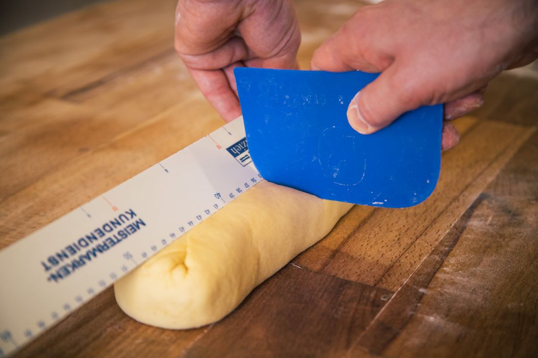 Die Rolle ausgemessen.