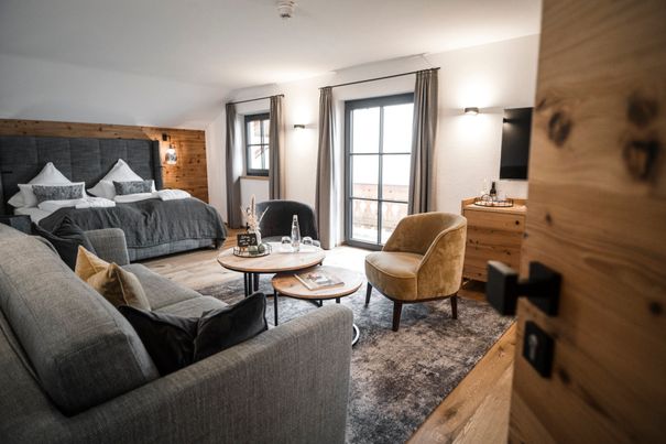 Blick in eine Suite im Unternberg Hof 