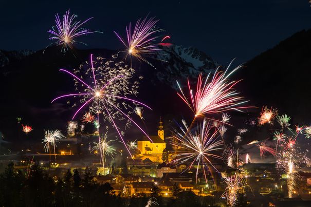 Feuerwerk über Ruhpolding