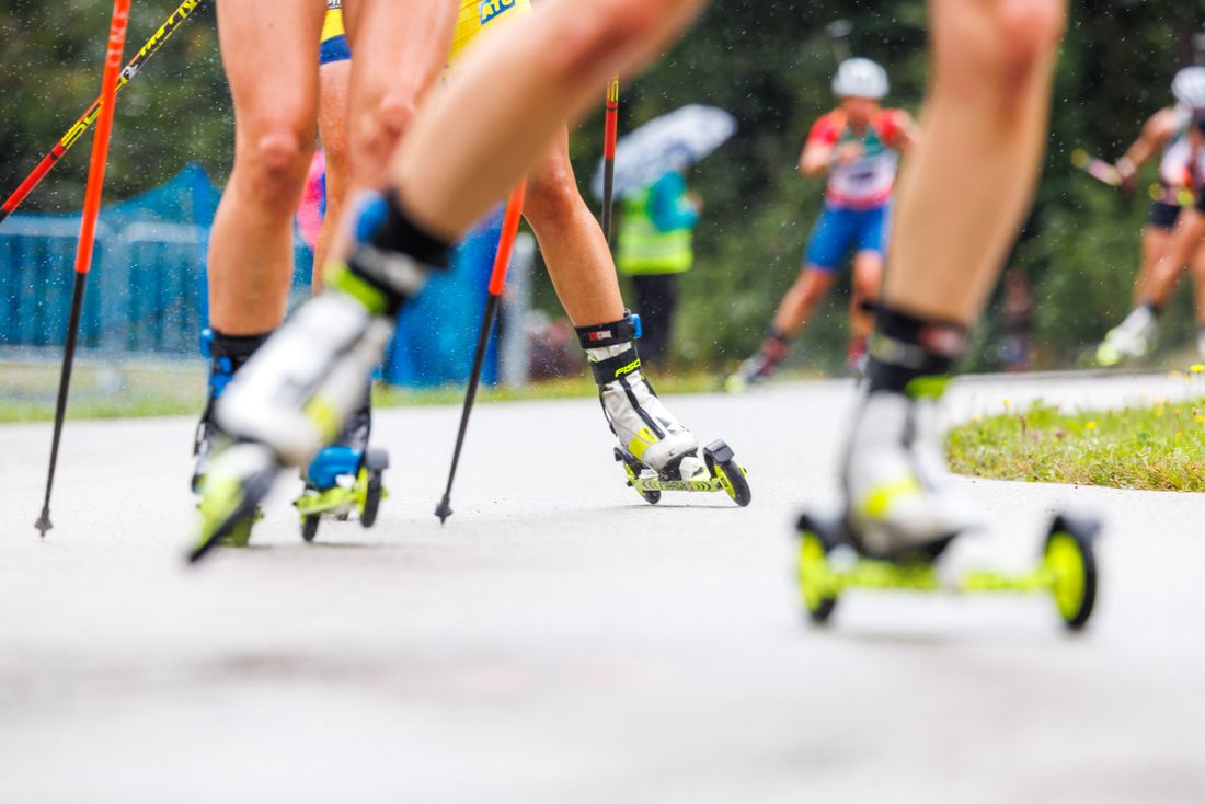 Rollerski auf der Strecke