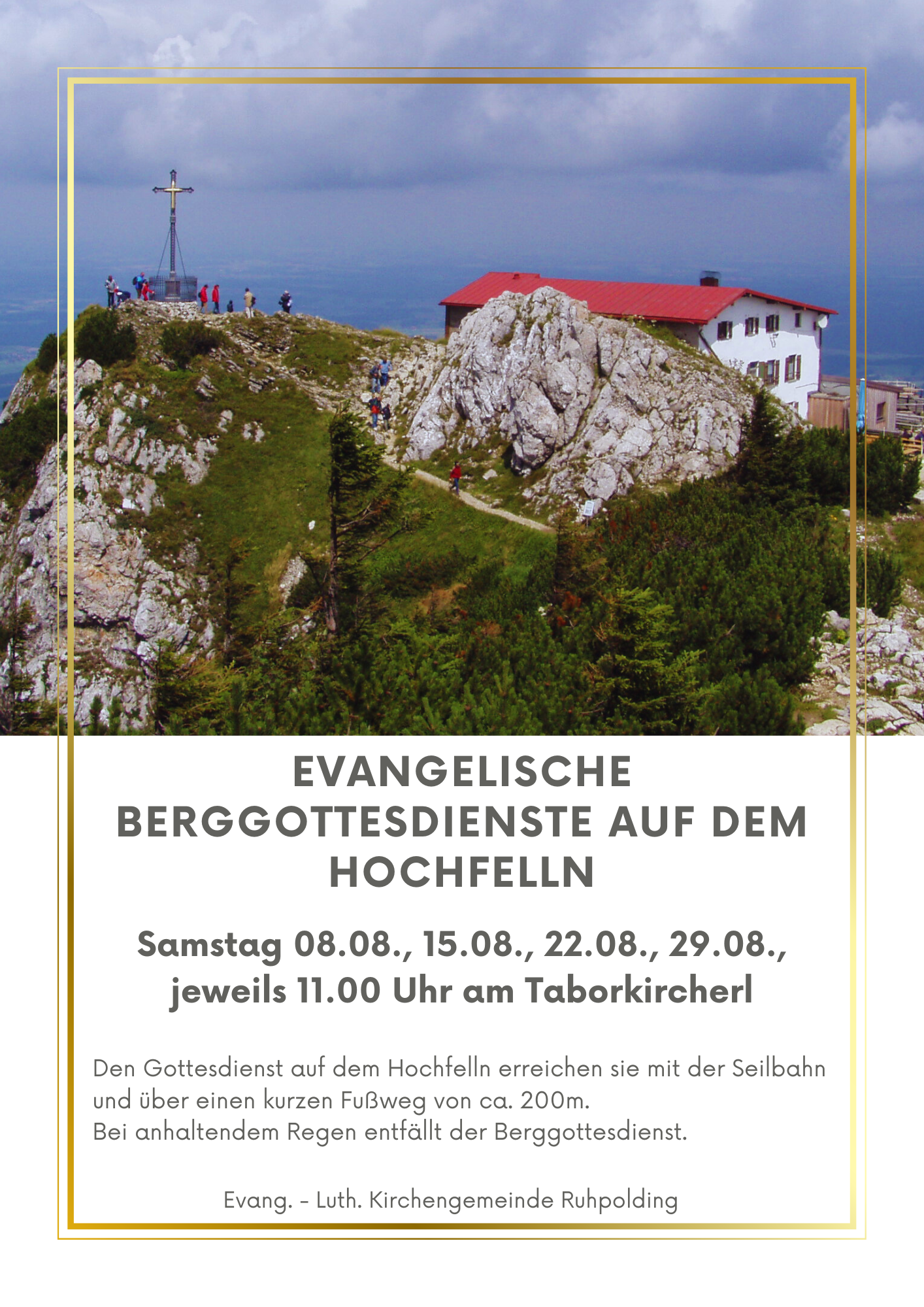 Plakat Berggottesdienste Hochfelln