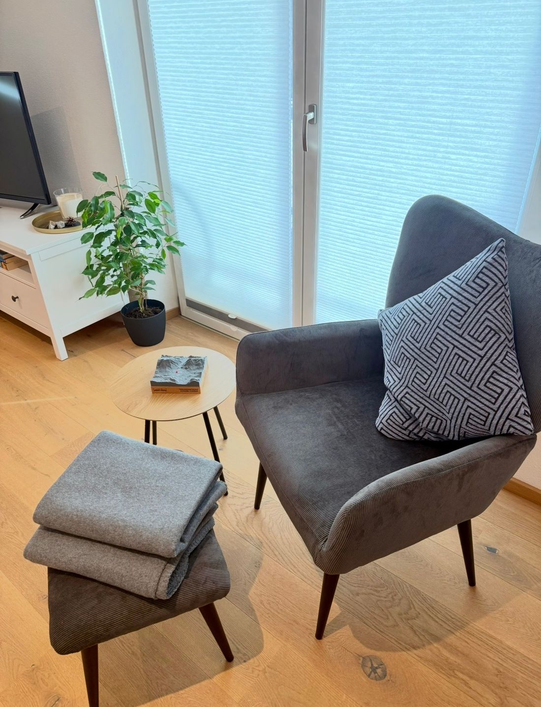 Sitzecke im offenen Wohnzimmer