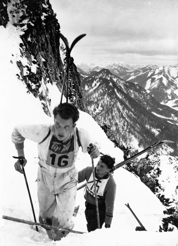 Anton Plenk läuft den Rauschberg hinauf