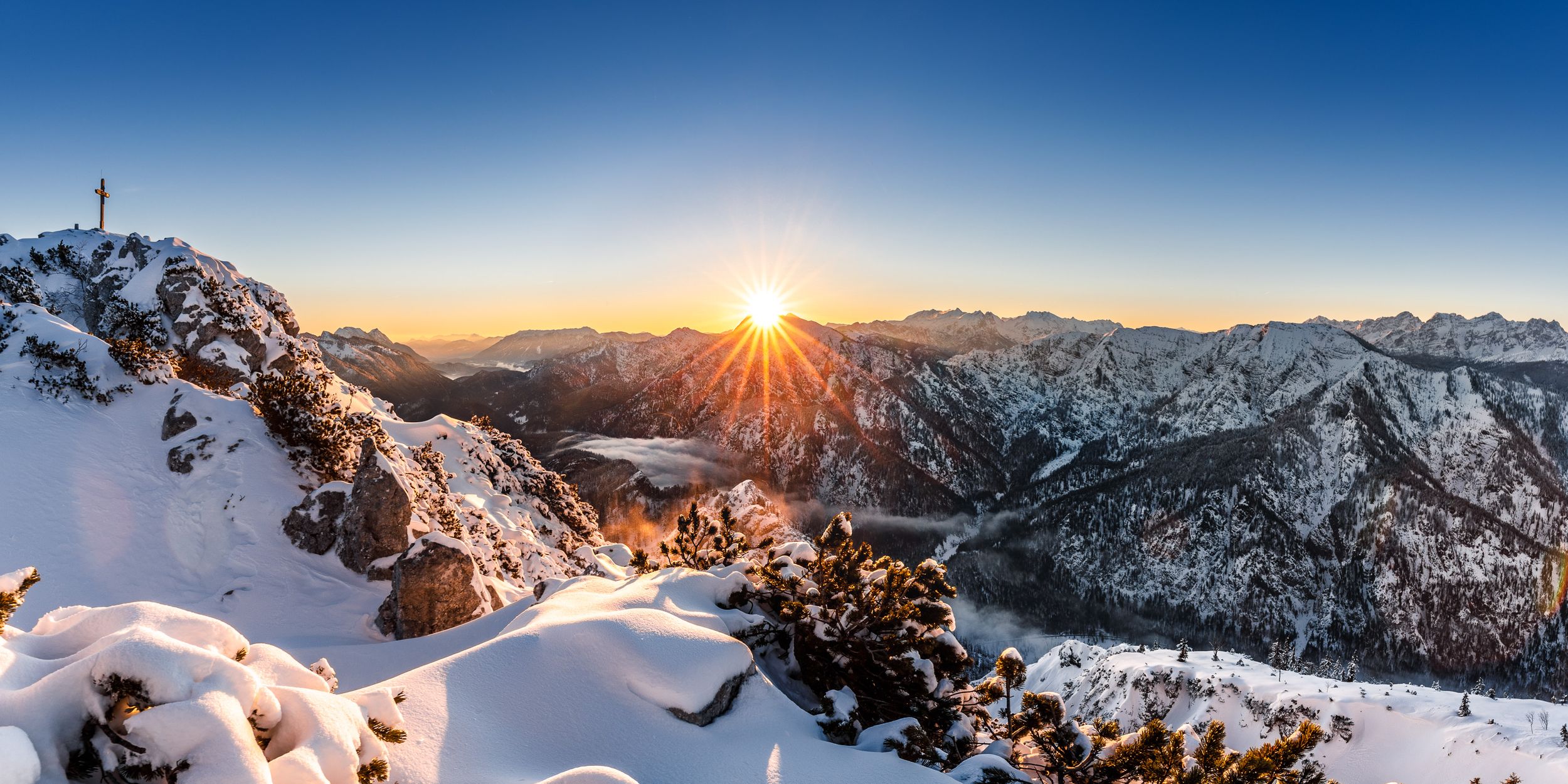 Winterlandschaft von oben