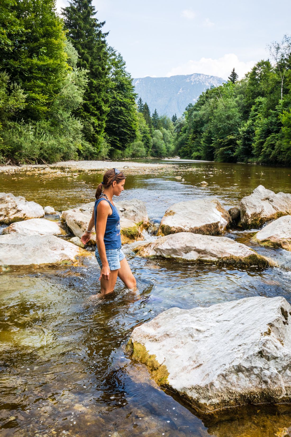 Kneippen in den Traunauen 