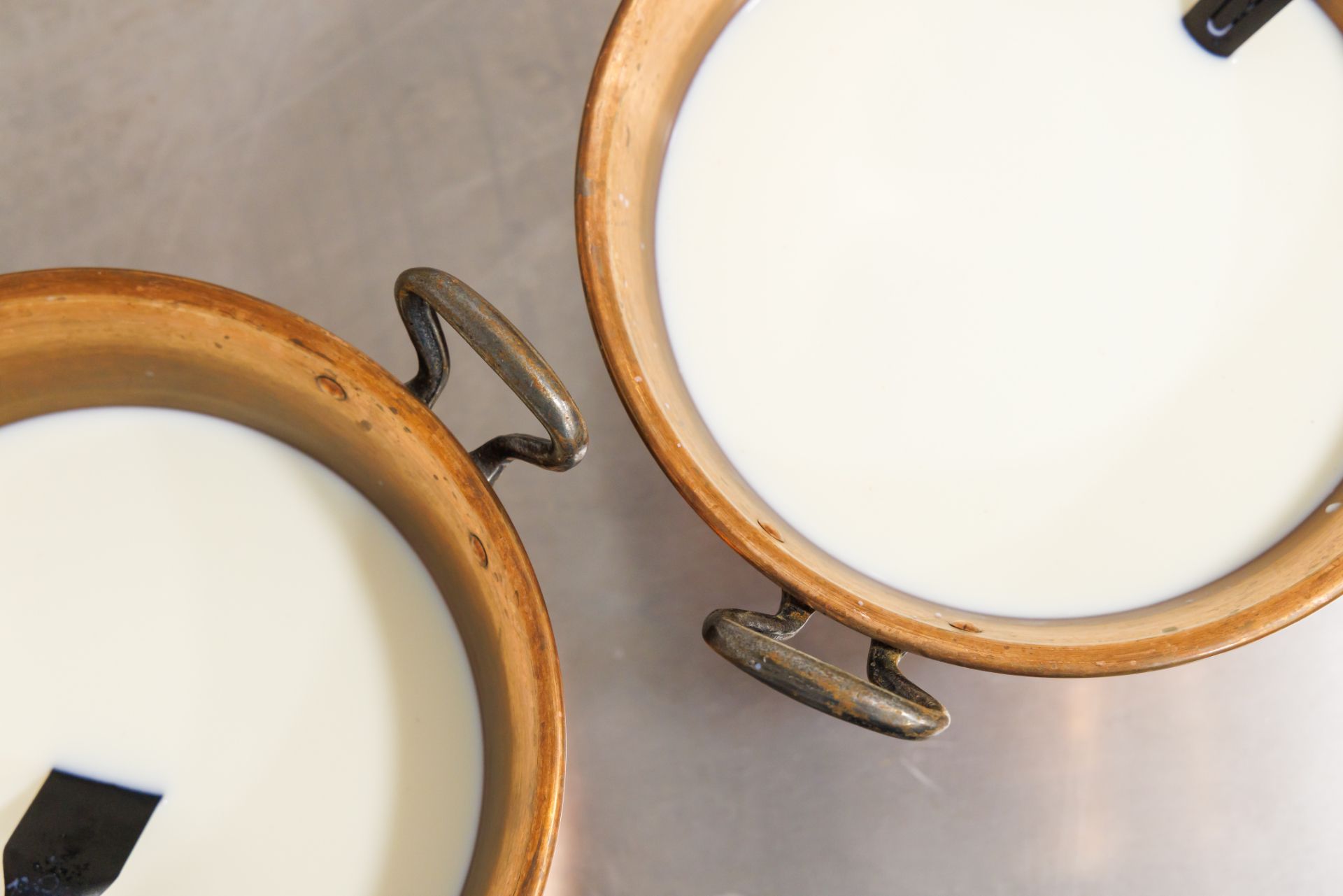 Erwärmte Milch für die Käseherstellung