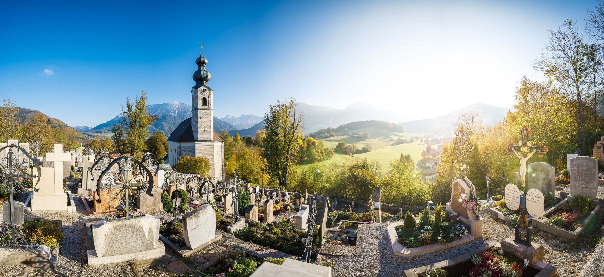 Bergfriedhof Ruhpolding Aussicht