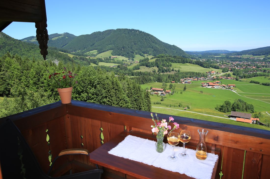 Berggasthaus Weingarten, Blick vom Balkon