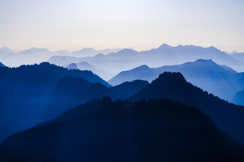 Blaue Stunde in den Chiemgauer Alpen