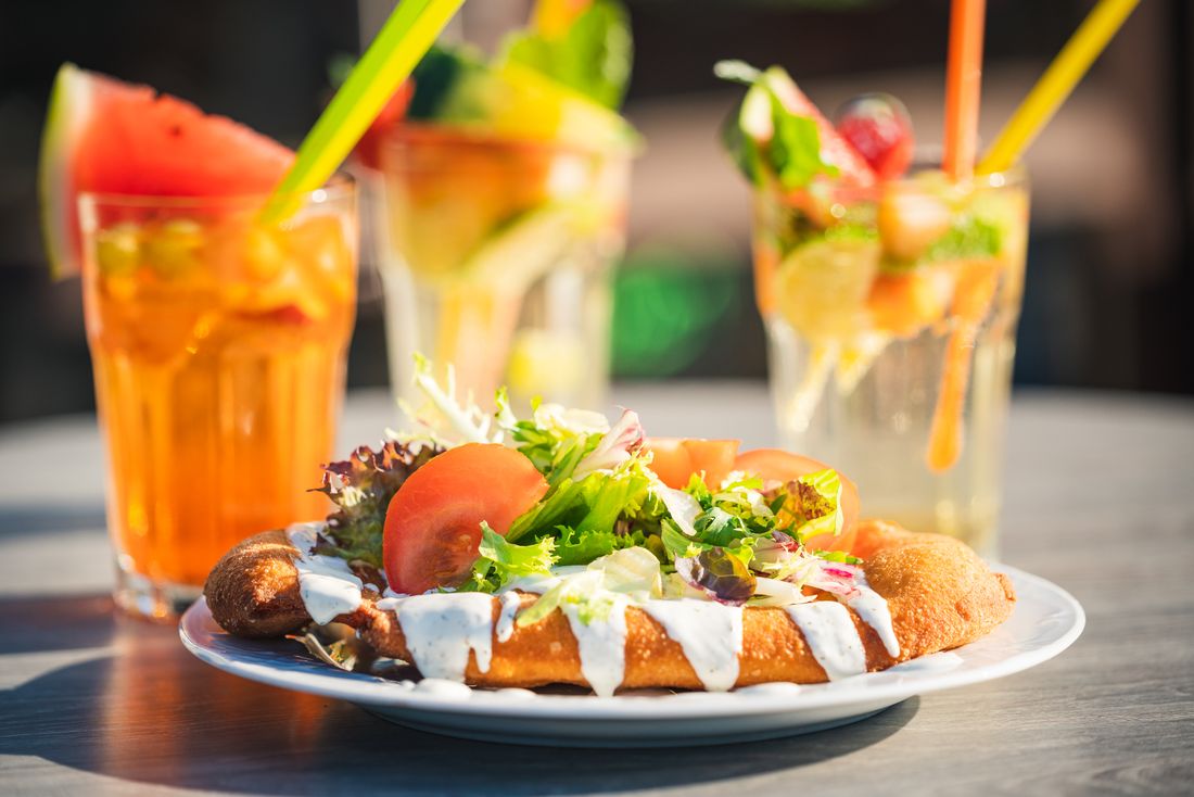 Essen im Freibad Ruhpolding