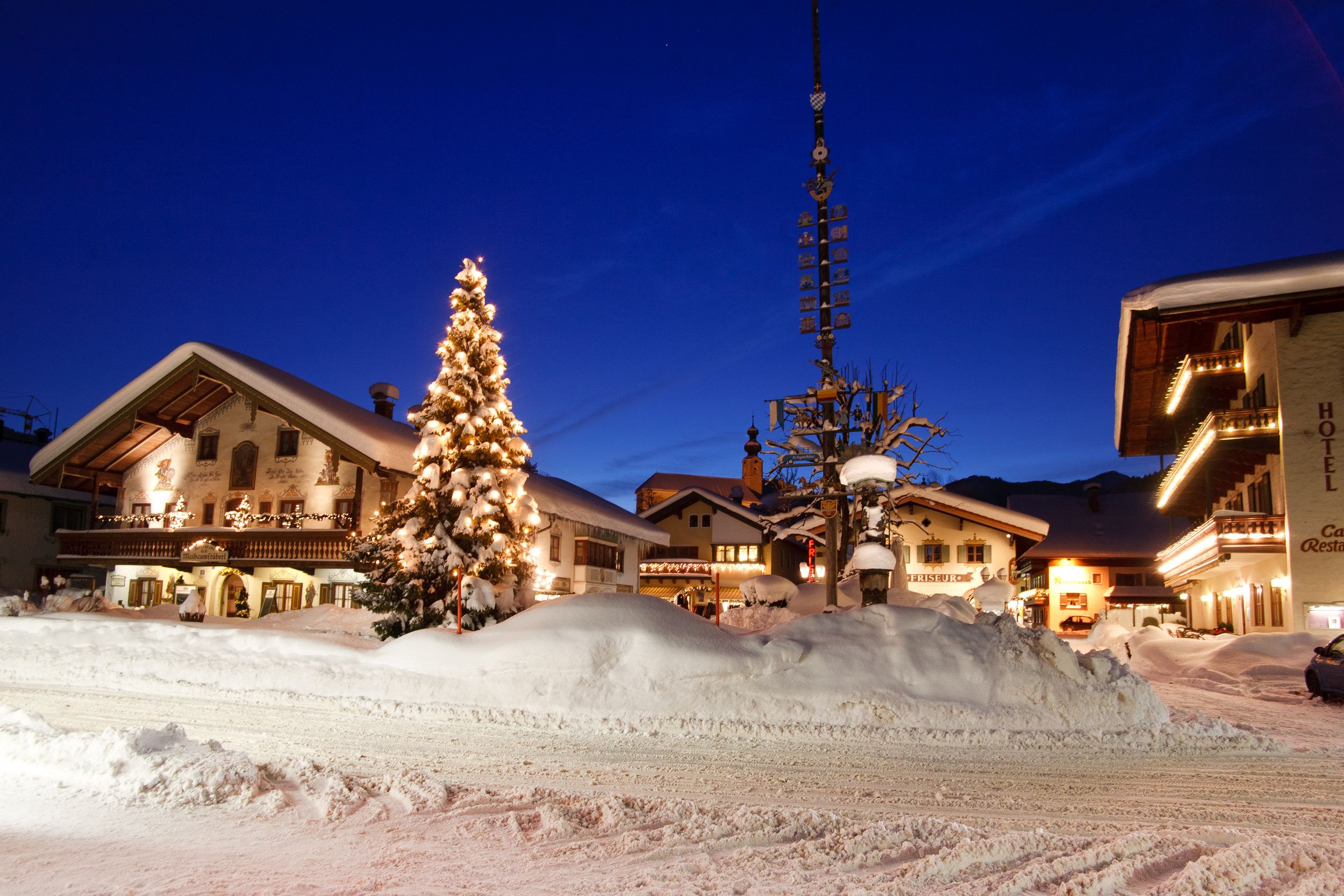 Winter Ruhpolding Maibaum